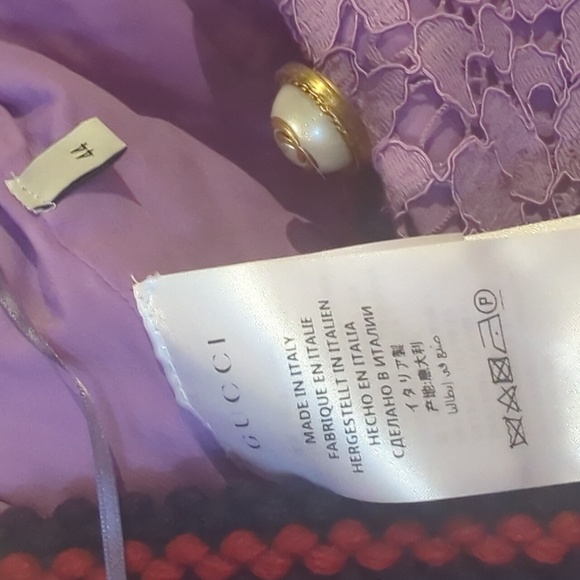 Gucci Purple Lace Shift Dress - Picture 7 of 8